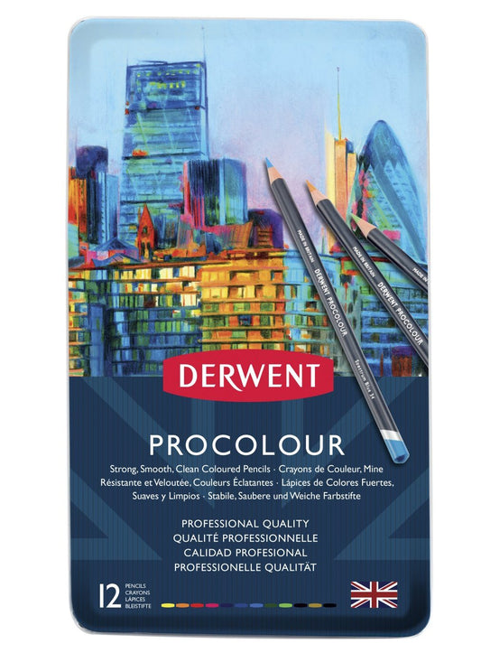 DERWENT PROCOLOUR  FARVEBLYANTER 12 STK
