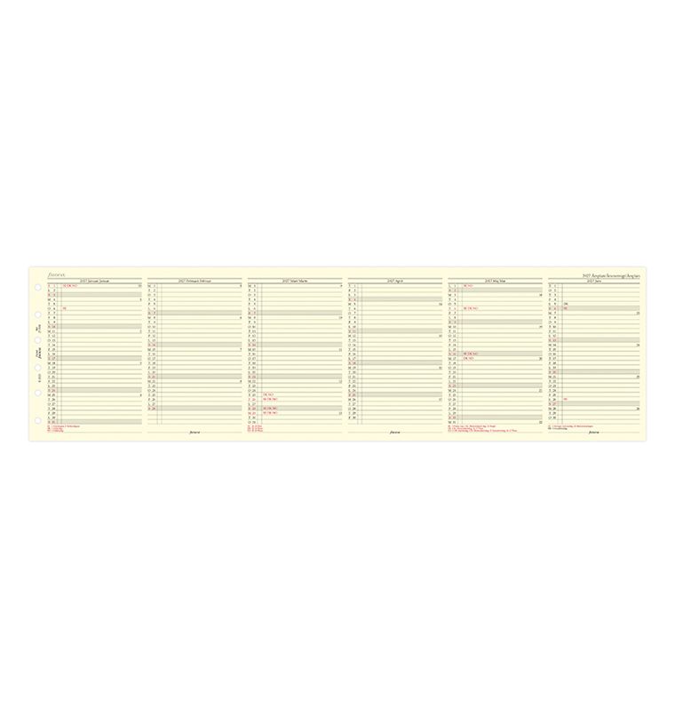 FILOFAX REFILL ÅRSPLAN POCKET 2027