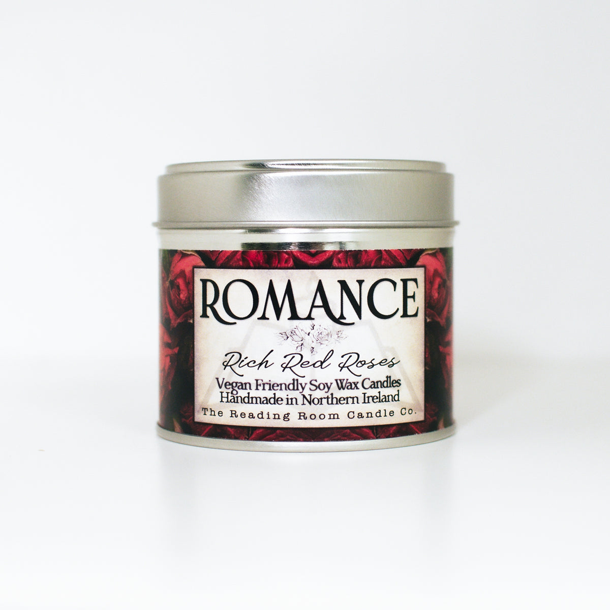 ROMANCE SCENTED SOY CANDLE RICH RED ROSES