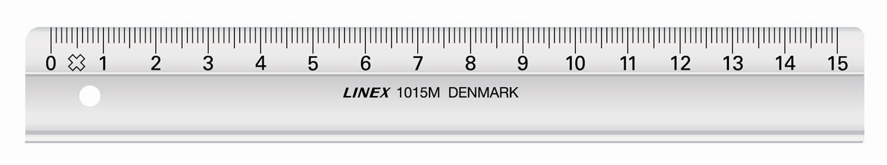 LINEAL LINEX KLAR PLAST 15CM
