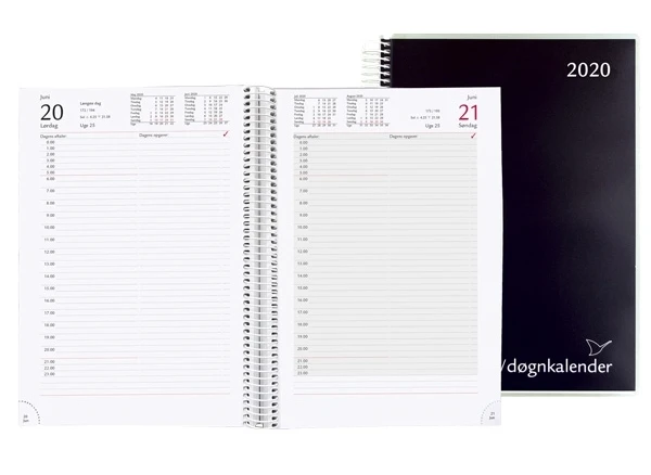 TIME/DØGNKALENDER 2026 SORT