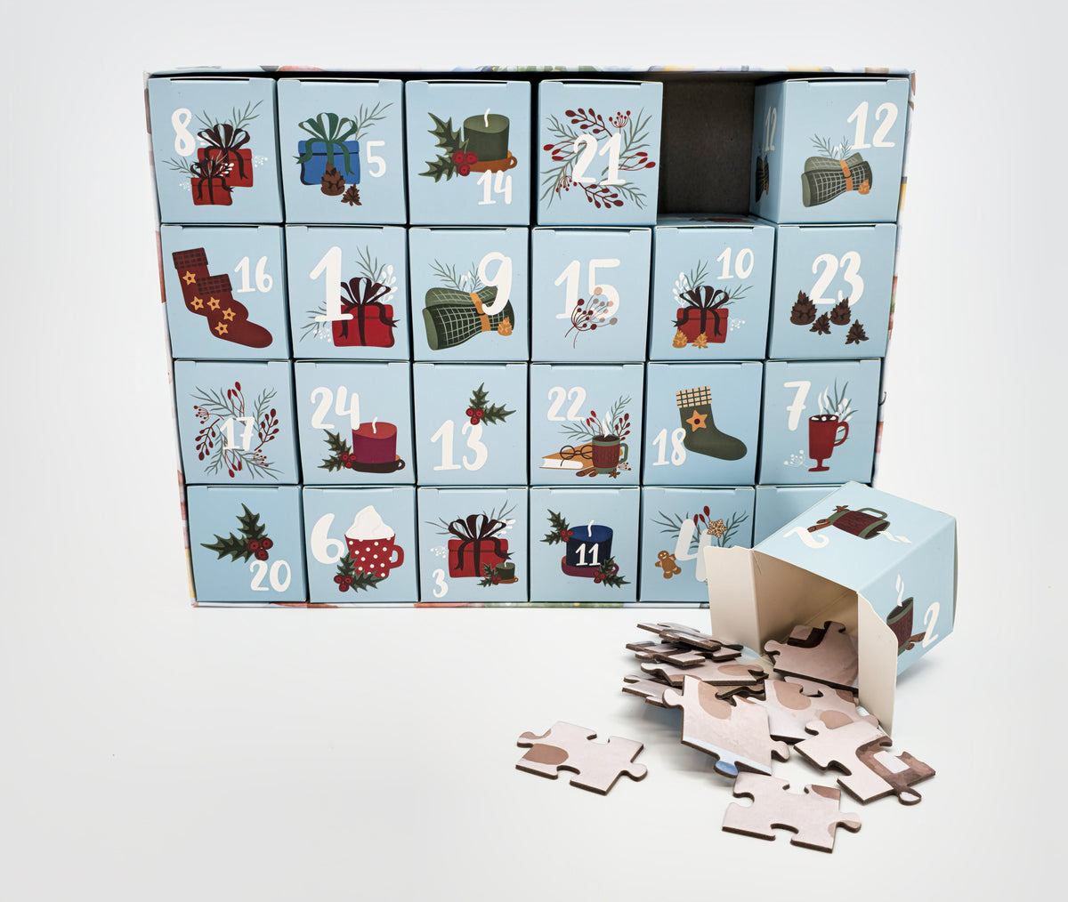 JULEKALENDER PUSLESPIL 300 BRIKKER