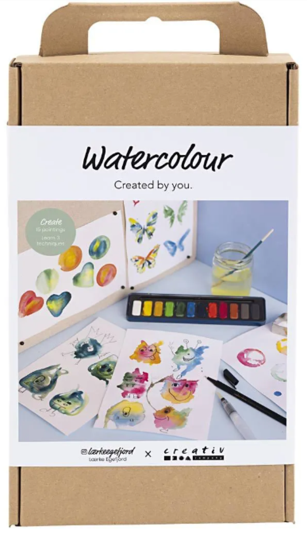 WATERCOLOUR DIY KIT AKVAREL 15 PAINTINGS