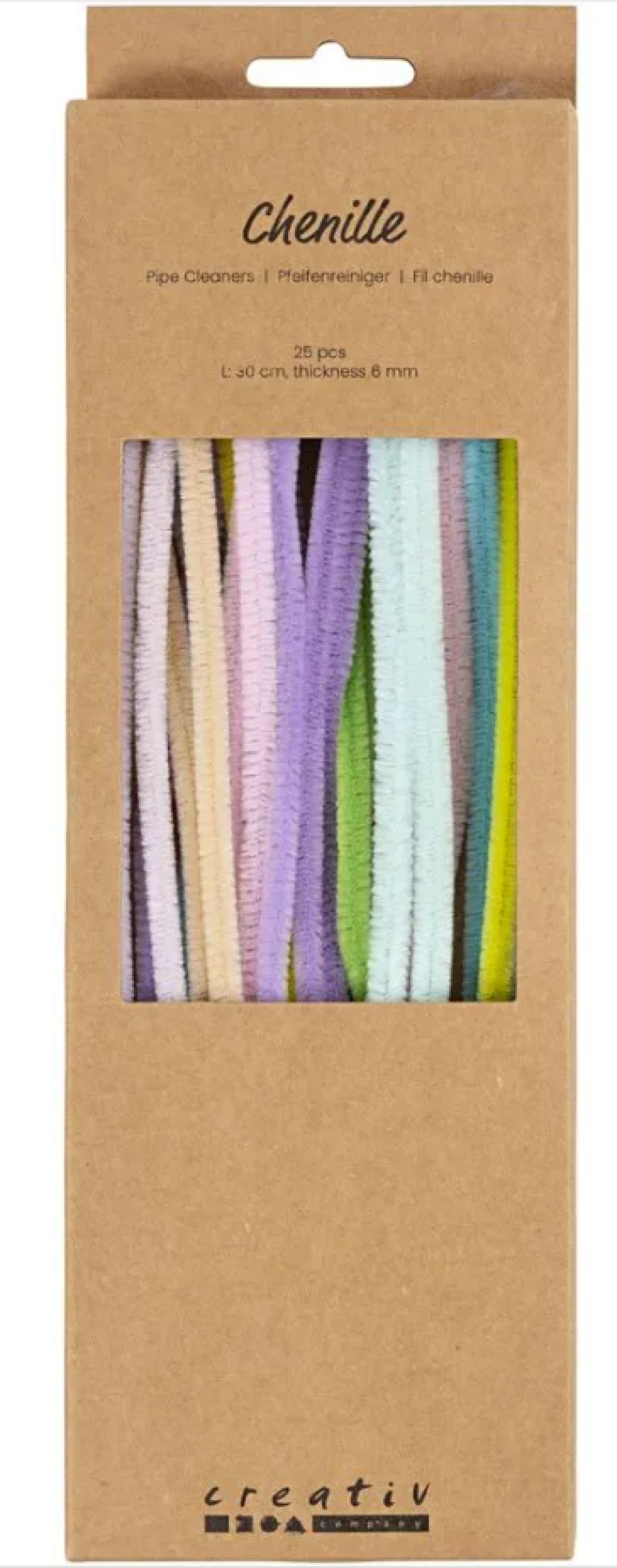 PIBERENSERE PASTEL 30 CM 25 STK.