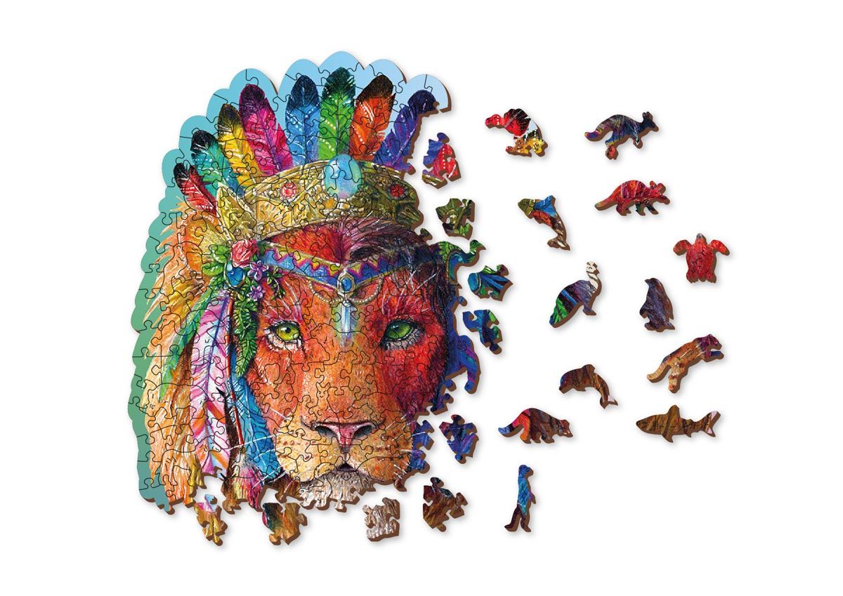 WOODEN JIGSAW PUZZLE MYSTIC LION 250 BRIKKER
