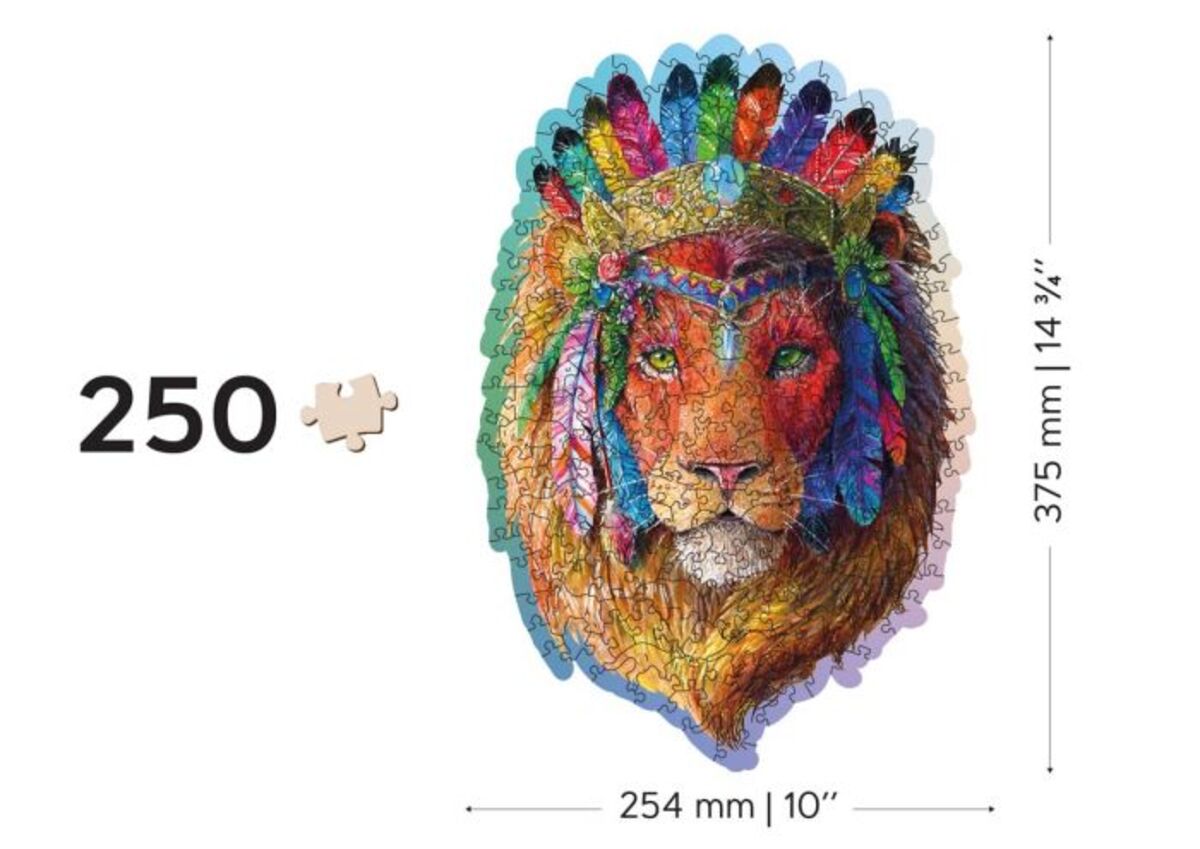 WOODEN JIGSAW PUZZLE MYSTIC LION 250 BRIKKER
