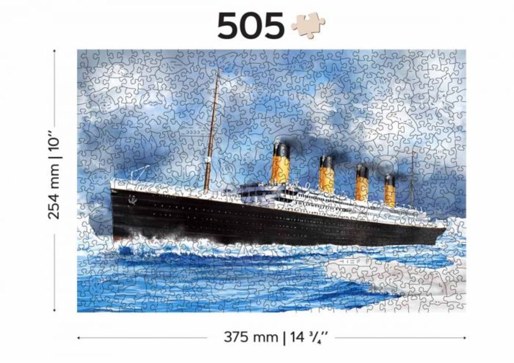 WOODEN JIGSAW PUZZLE TITANIC 500 BRIKKER