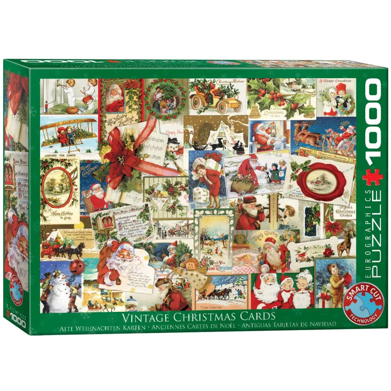 VINTAGE CHRISTMAS CARDS 1000 BRIKKER