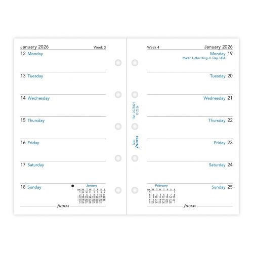 DAGBOG MINI 2026 UGE PER OPSLAG ENGELSK