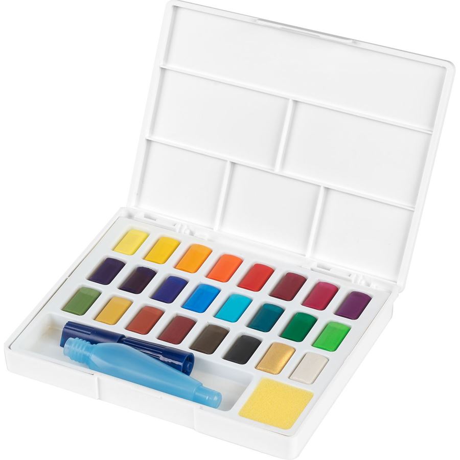 FABER CASTELL WATERCOLOURS PAN SET 24 STK