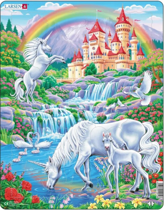 LARSEN PUSLESPIL UNICORNS 32 PCS