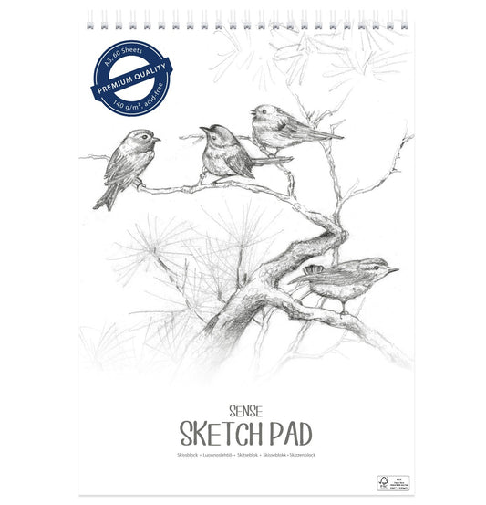 SENSE SKETCH PAD A3 M/SPIRAL 140 GR. 60 ARK
