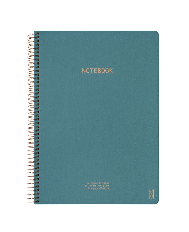 KOZO NOTEBOOK A4 PREMIUM STEEL BLUE
