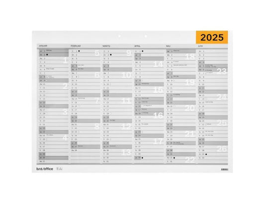 VÆGKALENDER A5 2025