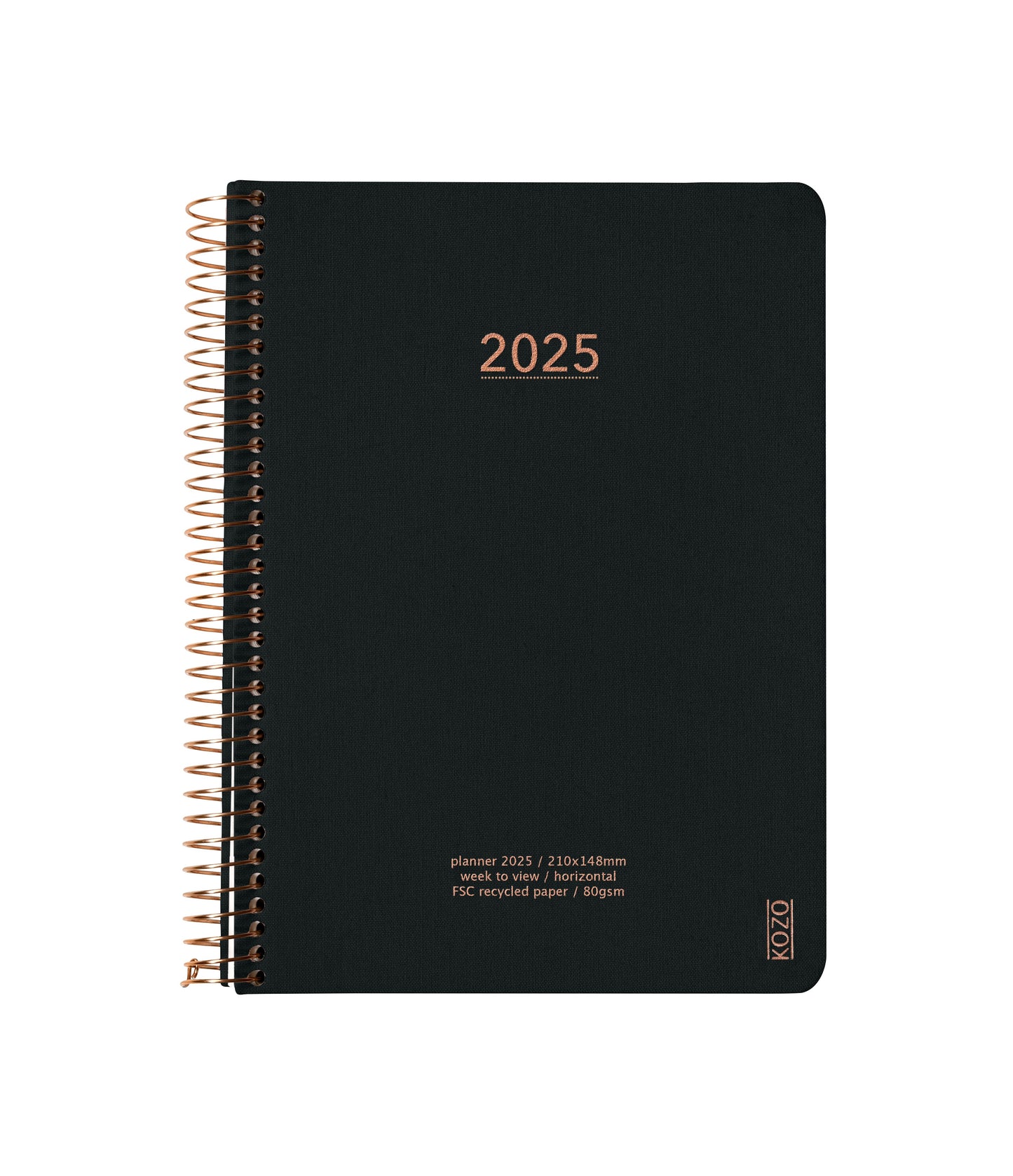 KOZO KALENDER 2025 A5 UGE BLACK