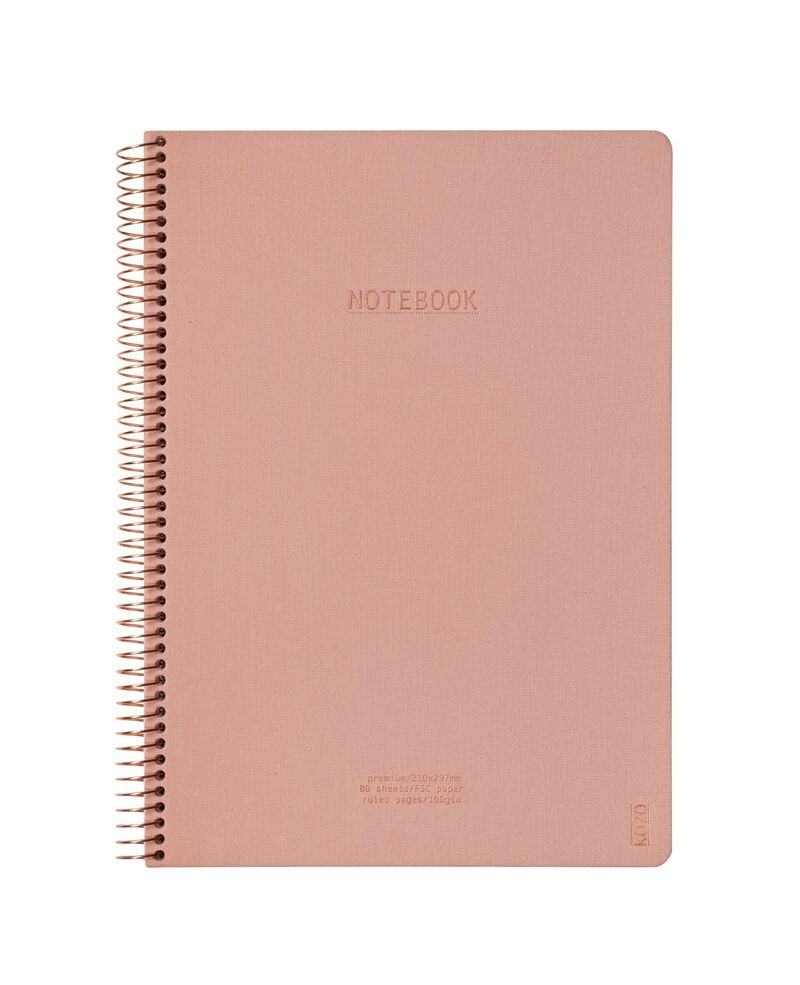 NOTEBOG A4 MUTED BLUSH