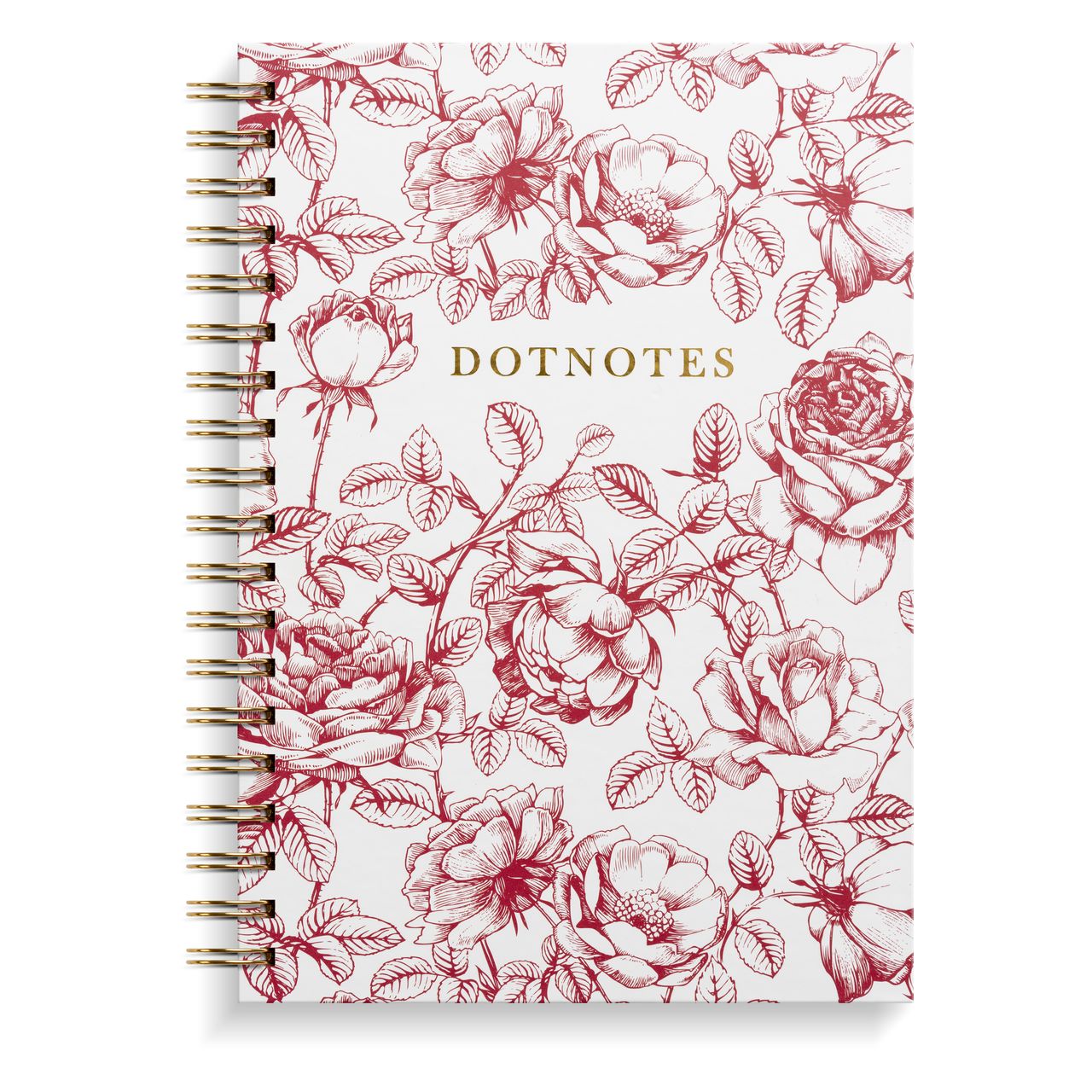 DOTNOTES BLOMSTER RØD/HVID