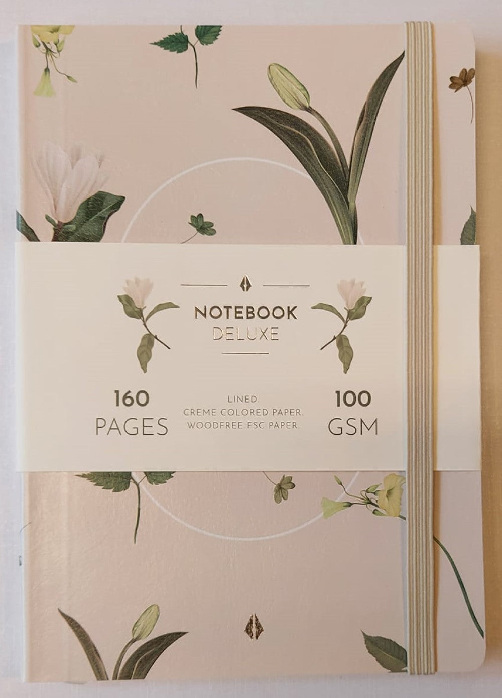 NOTEBOOK DELUXE A5 FLORAL LINJERET