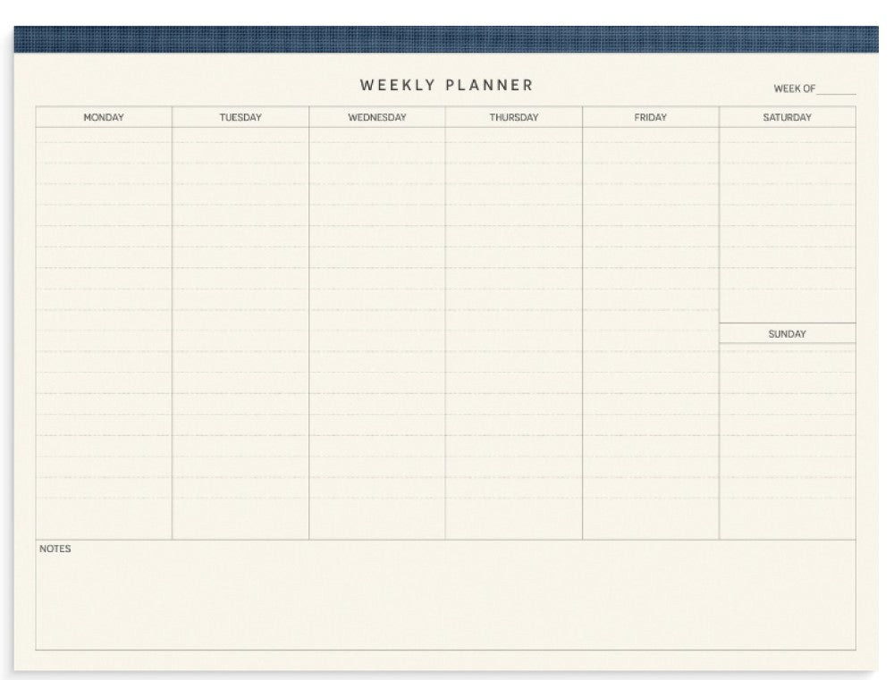 A4 WEEK PLANNER BLOK