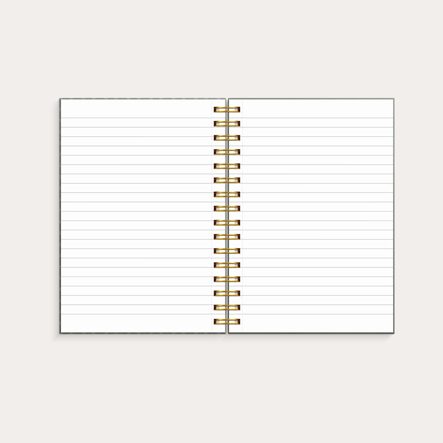 NOTEBOOK A5 GREEN PATTERN SPIRAL LINJERET