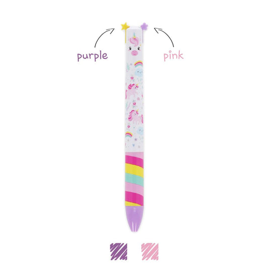 CLICK&CLACK UNICORN KUGLEPEN LILLA OG ROSA LEGAMI