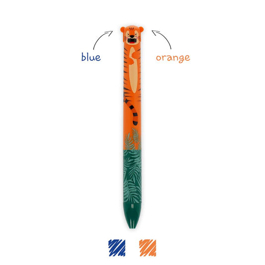 CLICK & CLACK KUGLEPEN TIGER, BLÅ OG ORANGE