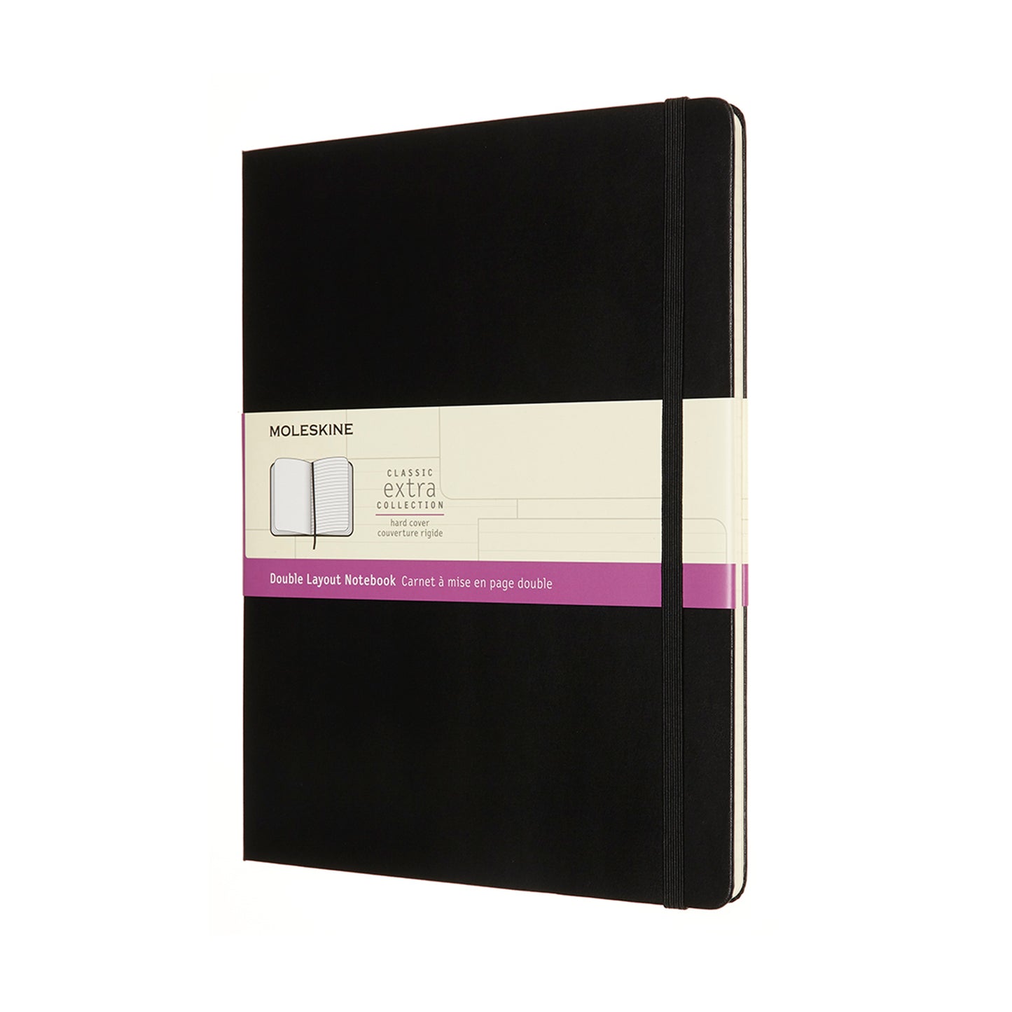 MOLESKIN CLASSIC XL SORT LINJERET OG BLANK