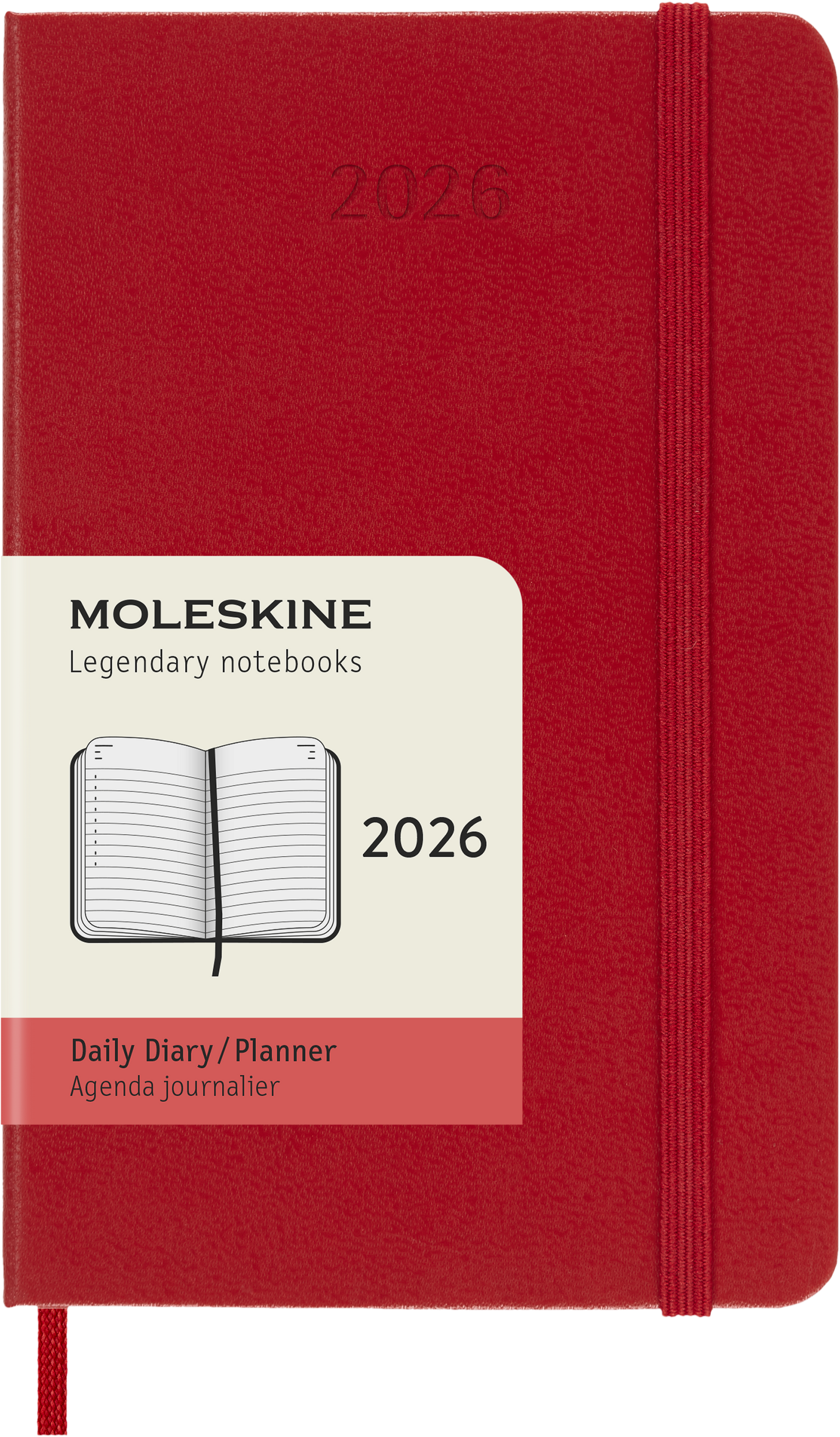 CLASSIC HARD 12M DAILY POCKET RØD 2026