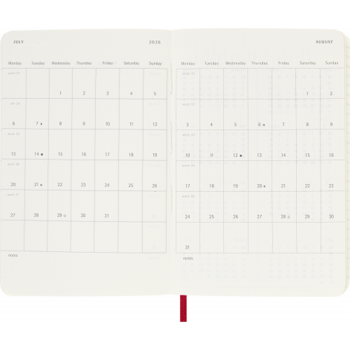 CLASSIC SOFT 12M DAILY POCKET RØD 2026