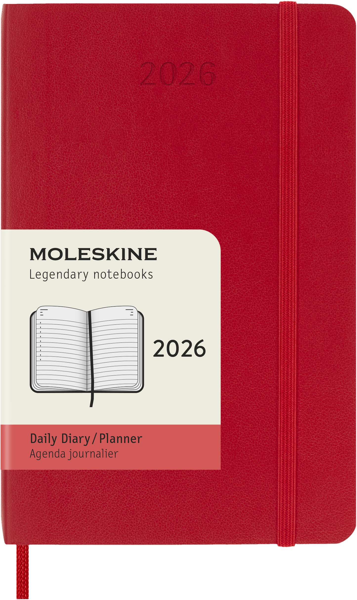 CLASSIC SOFT 12M DAILY POCKET RØD 2026