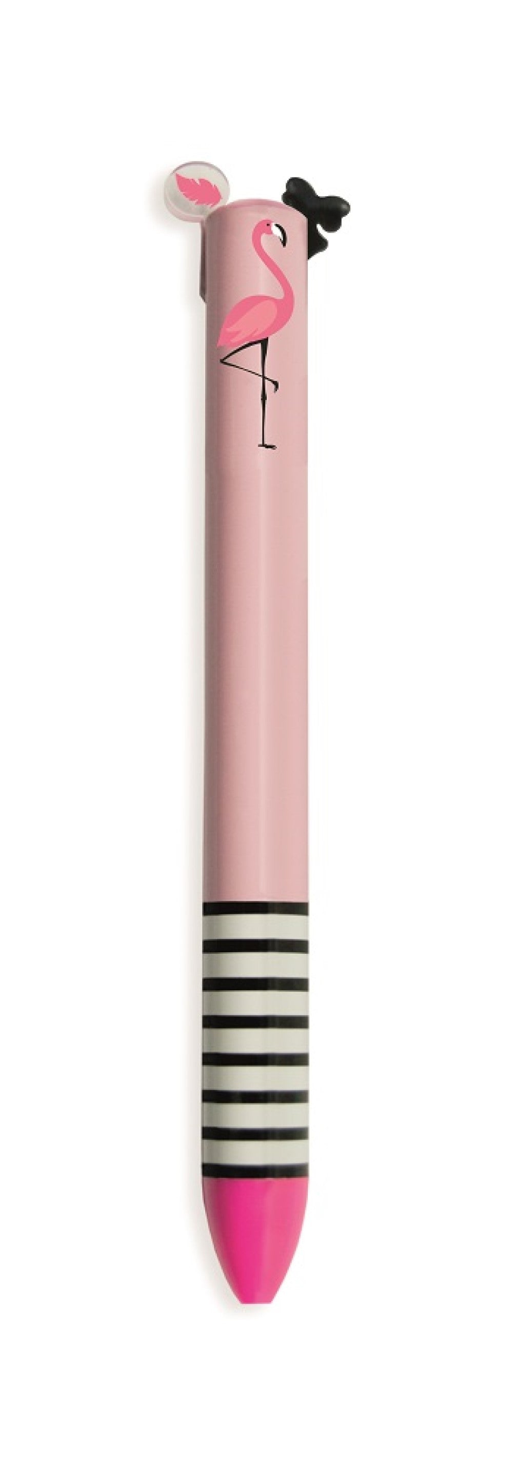 MISS FLAMINGO CLICK & CLACK SORT OG ROSA