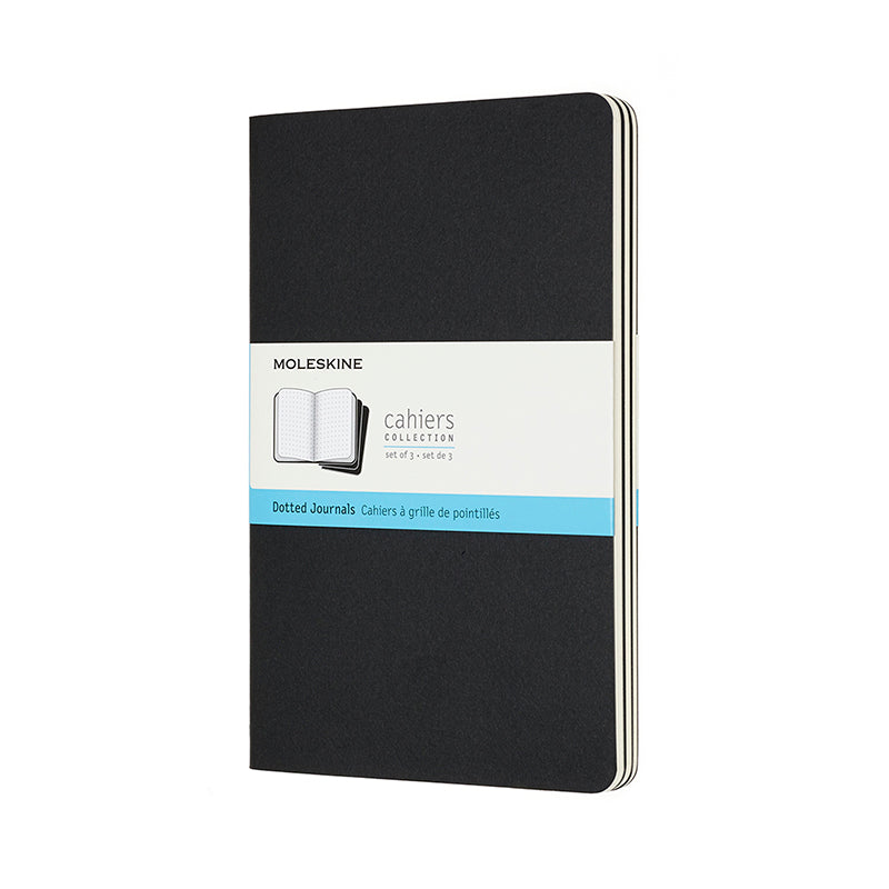 MOLESKINE NOTESBOG LARGE SORT SÆT M/3 STK. CAHIER