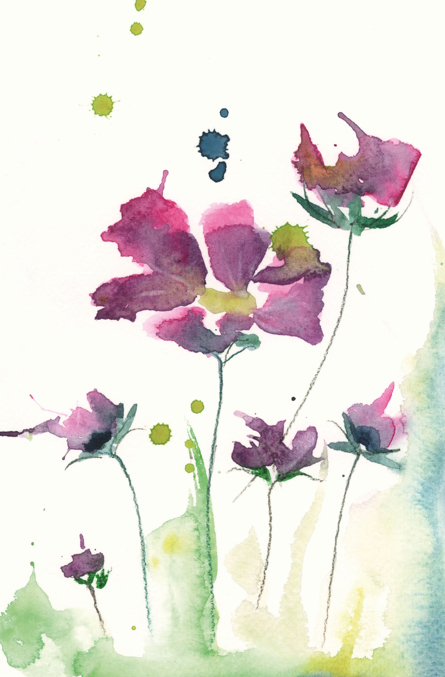 FØDSELSBLOMST KOSMOS - OKTOBER (A5 KORT)