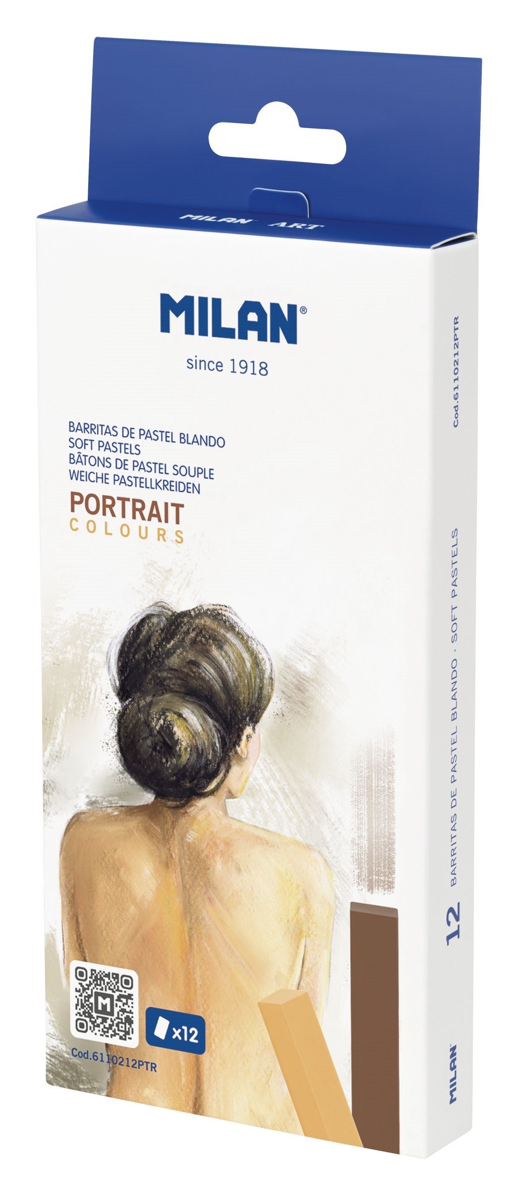 MILAN ART 12 STK. PASTELKRIDT PORTRAIT COLOURS