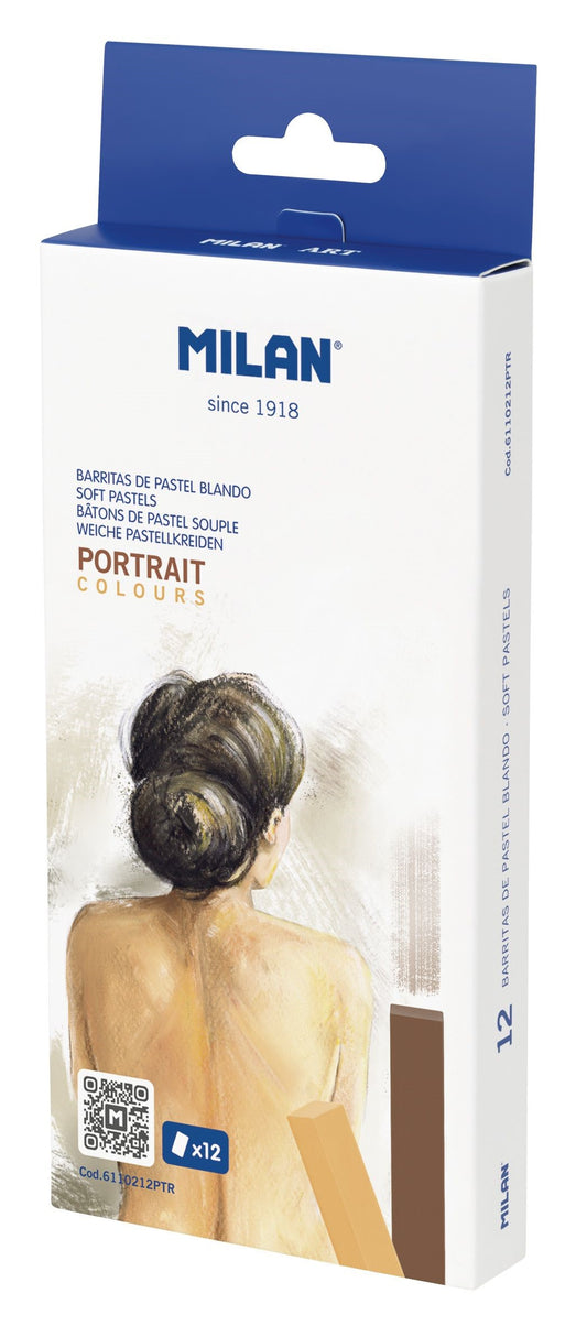 MILAN ART 12 STK. PASTELKRIDT PORTRAIT COLOURS