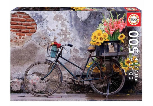 EDUCA BICYCLE AND FLOWERS 500 BRIKKER