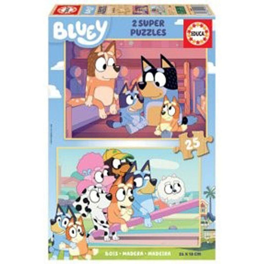 BLUEY TRÆPUSLESPIL 2X25 BRIKKER