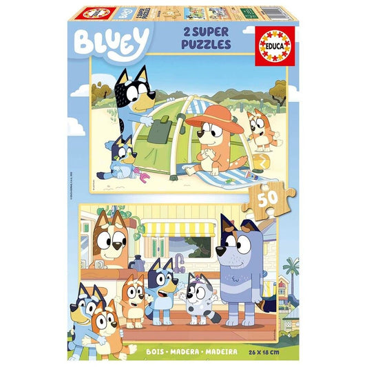 BLUEY TRÆPUSLESPIL 2X50 BRIKKER