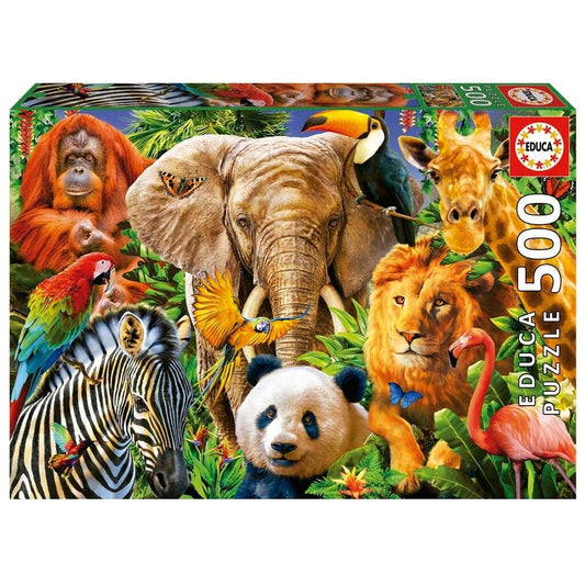 EDUCA WILD ANIMAL COLLAGE 500 BRIKKER