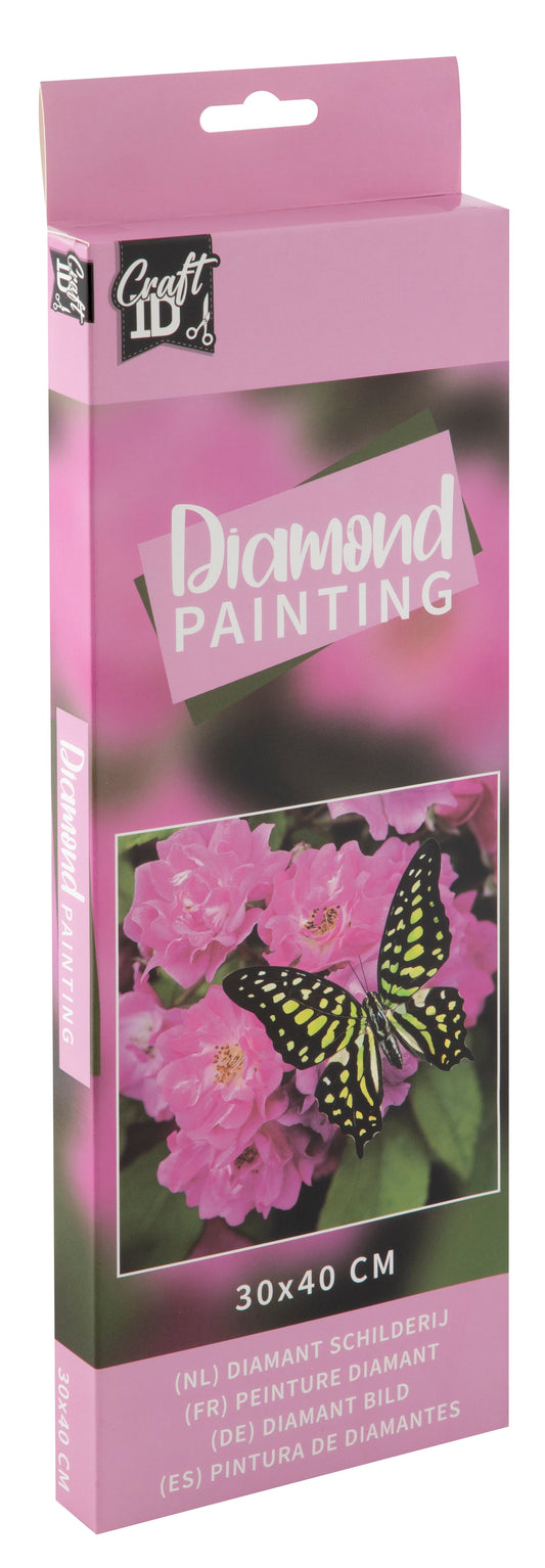 DIAMOND ART - SOMMERFUGL 30 X 40 CM
