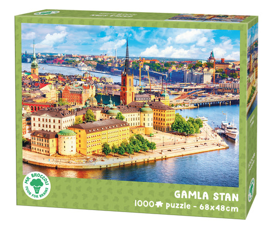 PUSLESPIL 1000 BRIKKER MR. BROCCOLI GAMLA STAN