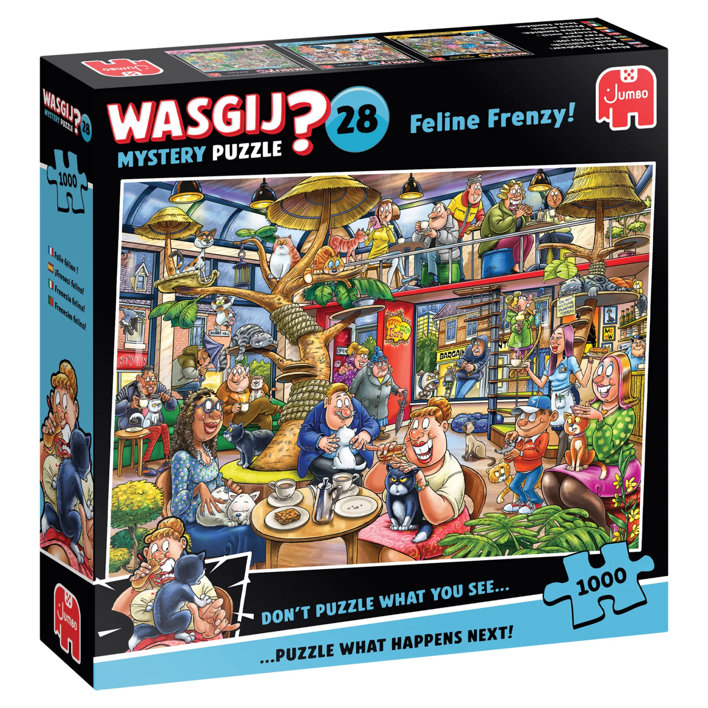 WASGIJ MYSTERY 28 FELINE FRENZY 1000 BRIKKER