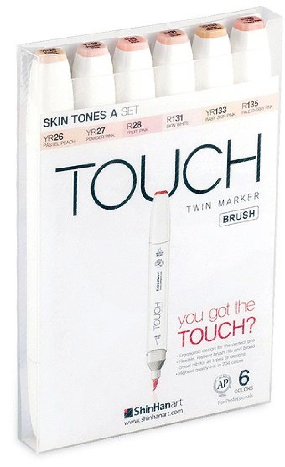 TOUCH BRUSH 6 ASS SKIN TONES