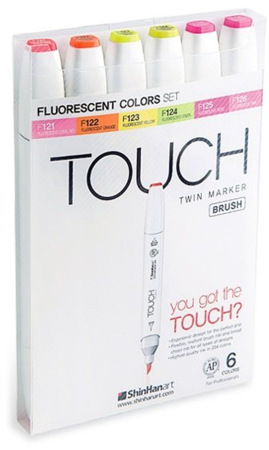 TOUCH BRUSH 6 ASS FLUO COLORS