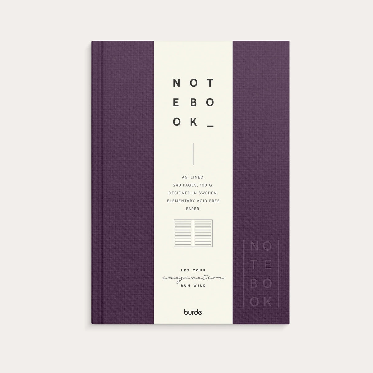 NOTEBOOK TEXTILE PLUME A5 LINED