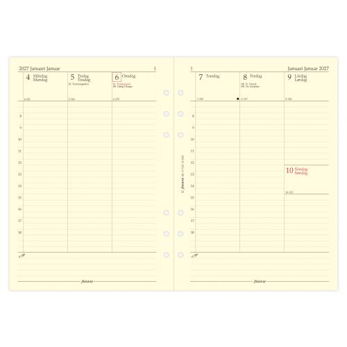 FILOFAX REFILL EN UGE PR. OPSLAG A5 2027