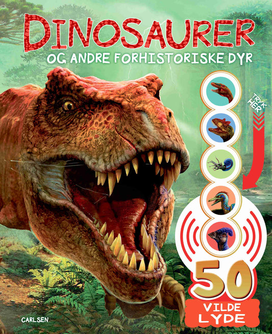 DINOSAURER OG ANDRE FORHISTORISKE DYR - MED 50 LYD