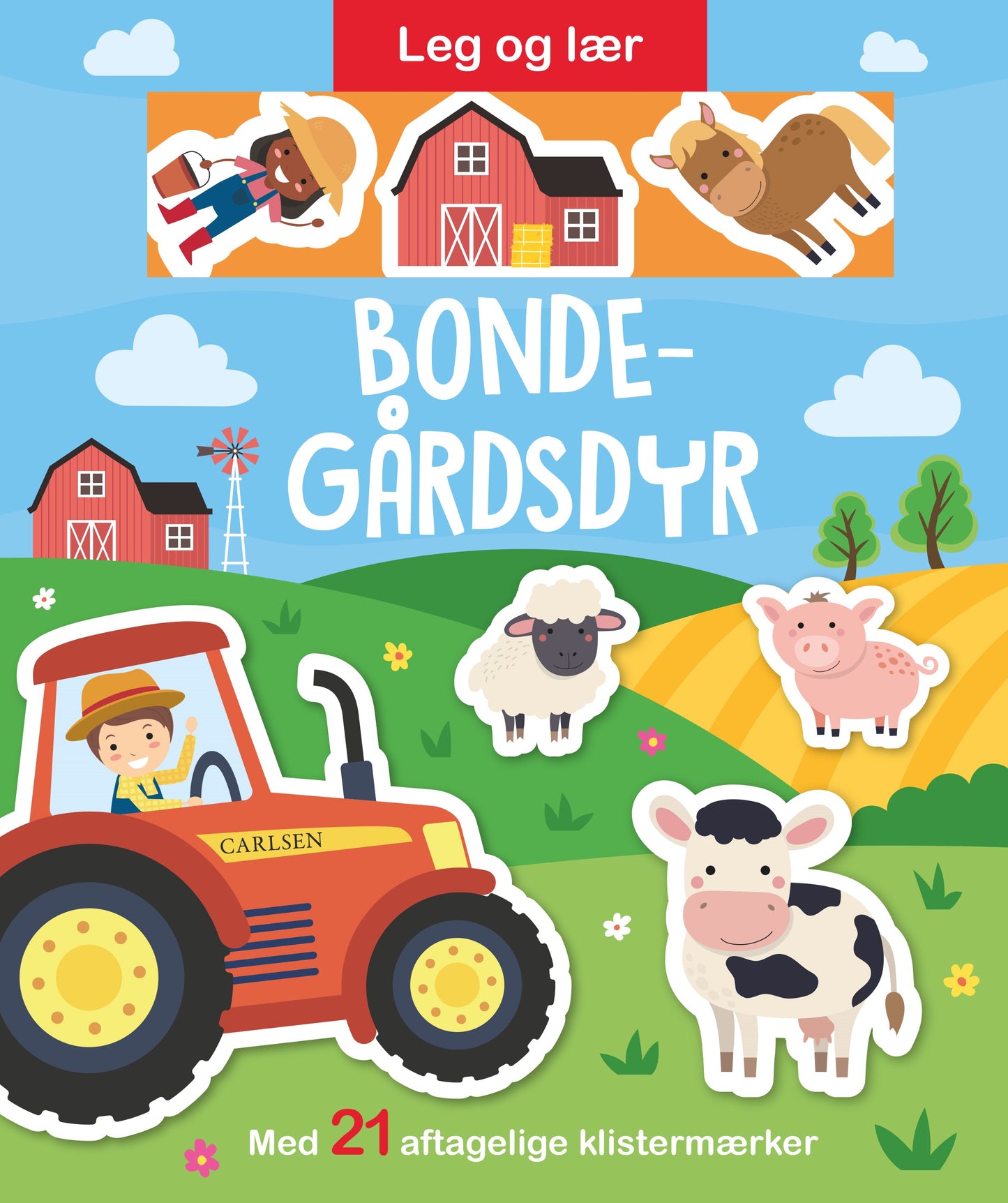 LEG OG LÆR: BONDEGÅRDSDYR - MED AFTAGELIGE KLISTER