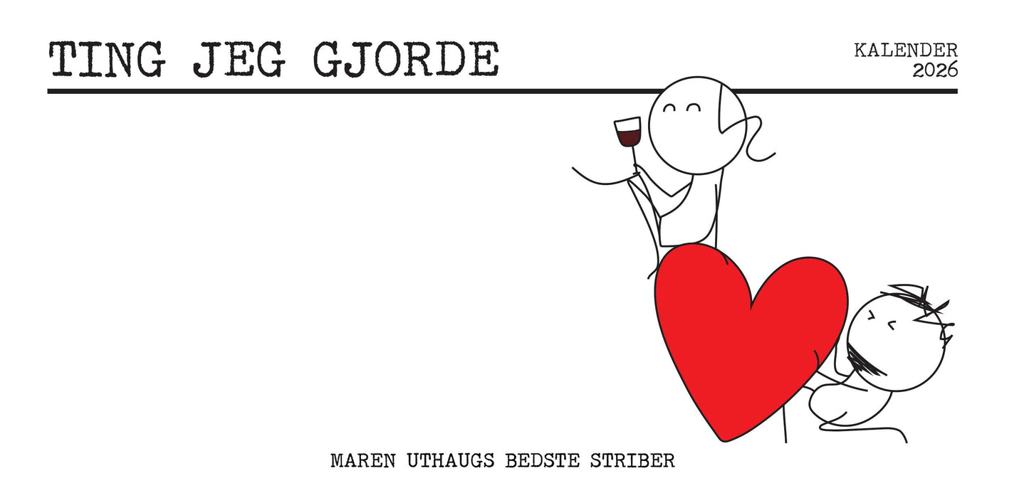 TING JEG GJORDE - KALENDER 2026