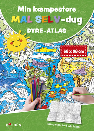 MIN KÆMPESTORE MAL SELV-DUG DYREATLAS 68X98